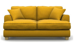 Heart of House Hampstead 2 Seater Tweed Sofa Bed - Mustard